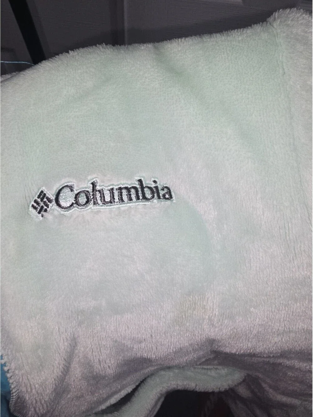 Columbia reversible jacket Kids Size Small Turquoise Aqua Hi-Pile Fleece Winter